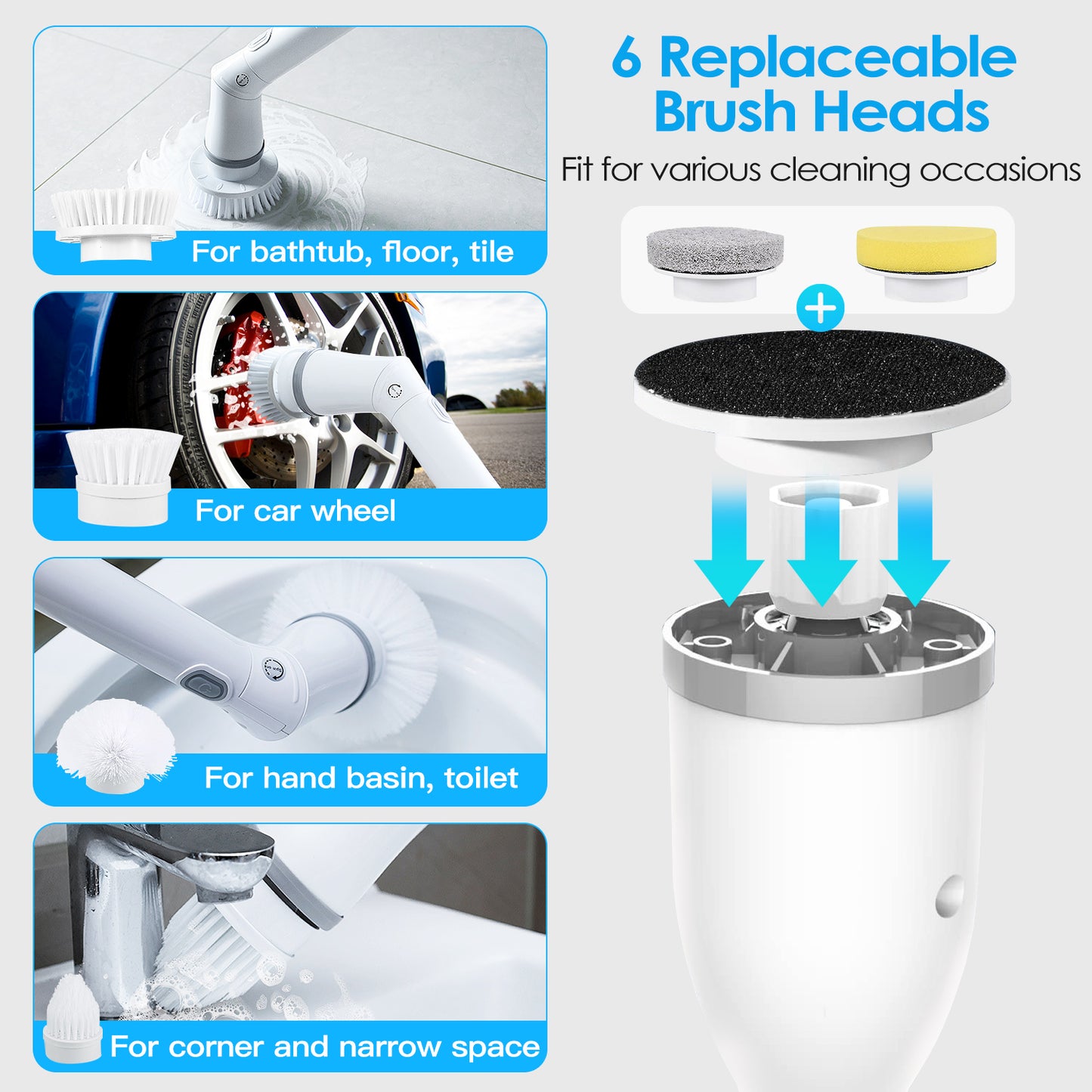 Electric spin scrubber