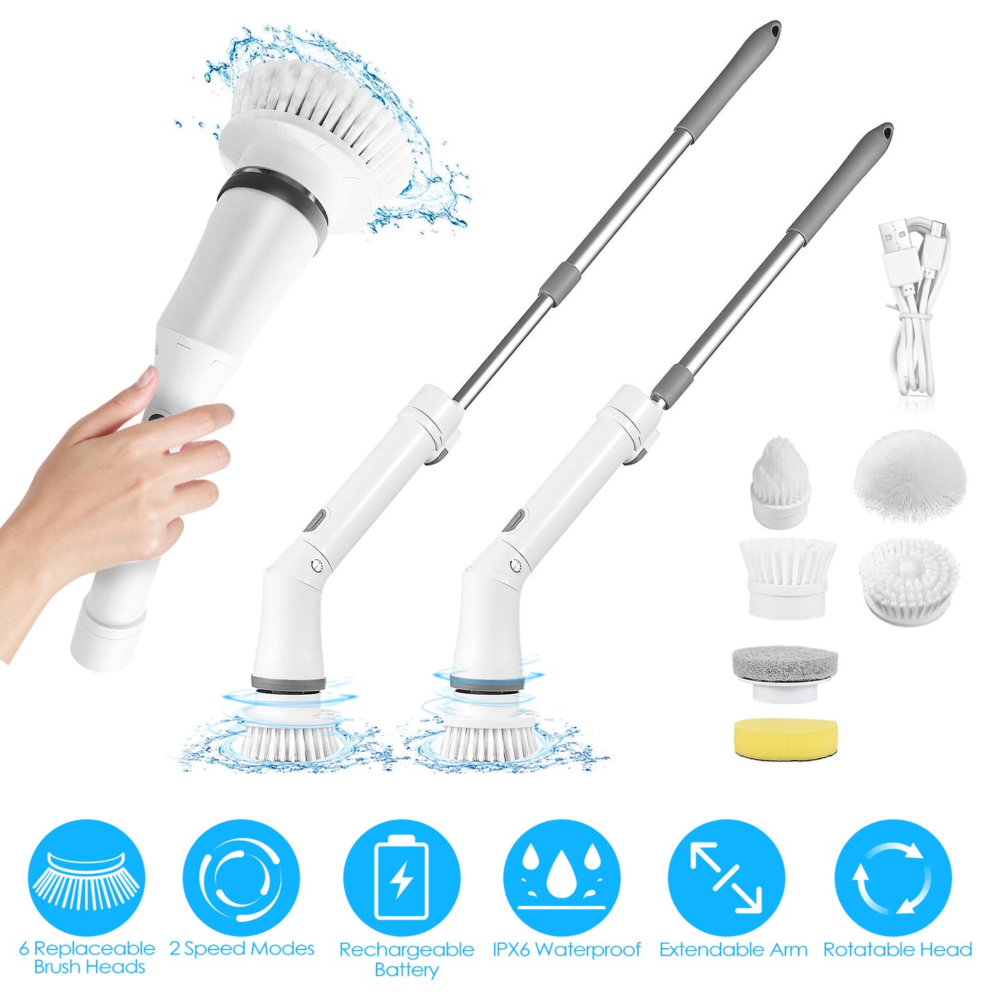 Electric spin scrubber
