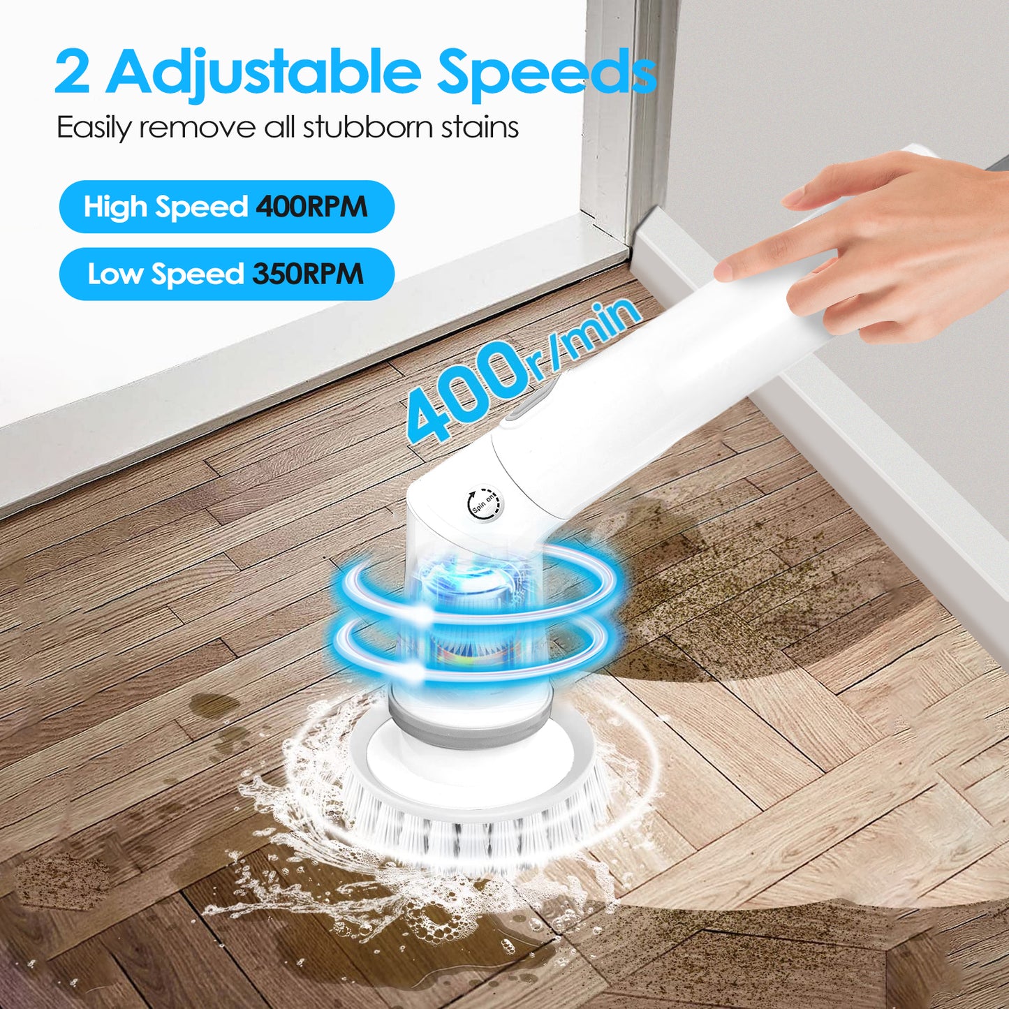 Electric spin scrubber