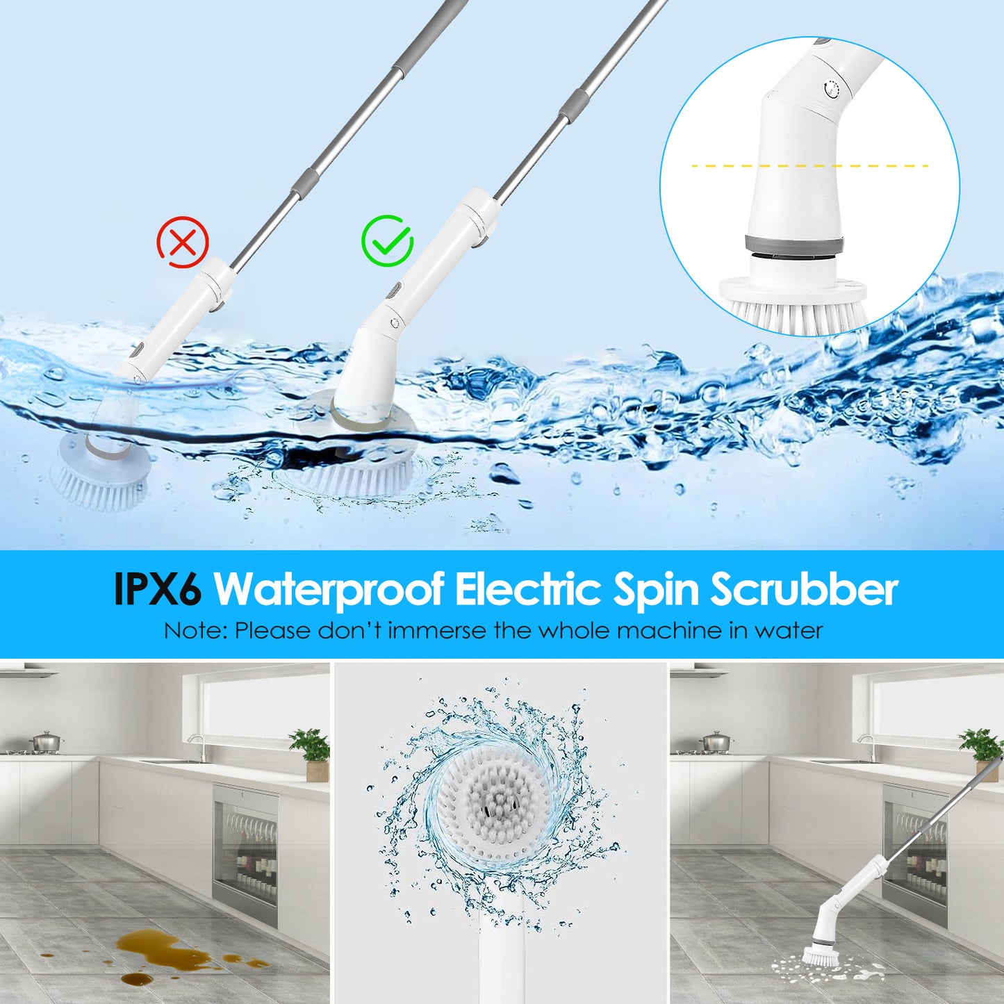 Electric spin scrubber